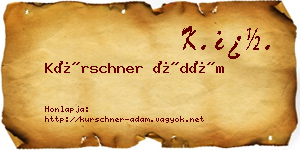 Kürschner Ádám névjegykártya