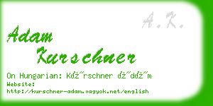 adam kurschner business card